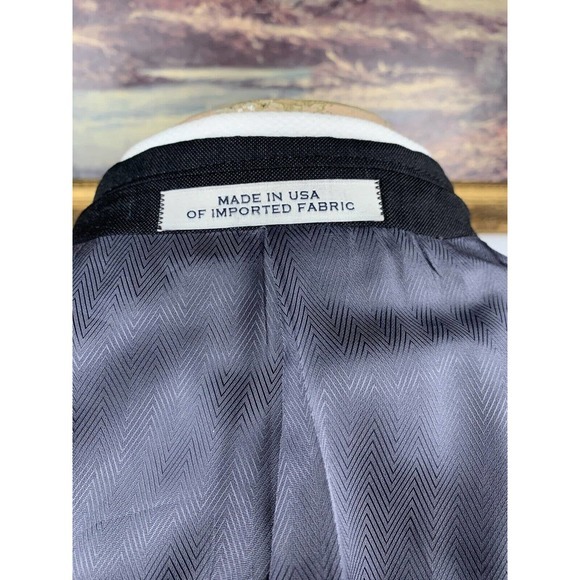 42L Joseph‎ Abboud Tollegro 1900 Sharkskin Blazer - Picture 9 of 12